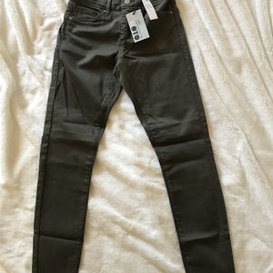 Topshop Petite Leigh Jeans Hunter Green 24W 28L